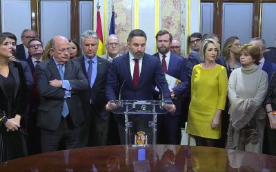 Declaraciones de Santiago Abascal ante el golpe de estado a la Constitución